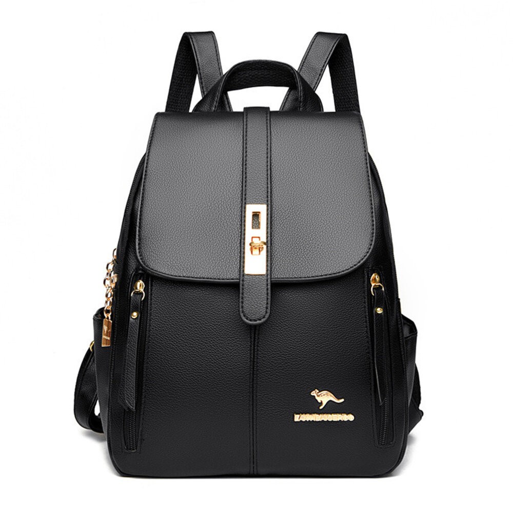 【實體店+發票】韓版時尚荔枝紋雙肩包 多功能時尚背包 容量實力派 防潑水耐磨 單肩手提雙肩三用 禮物 送禮 送禮-規格圖11