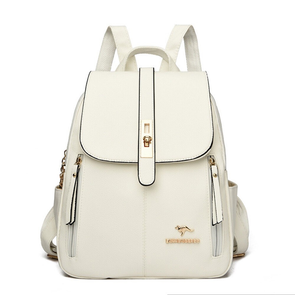 【實體店+發票】韓版時尚荔枝紋雙肩包 多功能時尚背包 容量實力派 防潑水耐磨 單肩手提雙肩三用 禮物 送禮 送禮-規格圖9