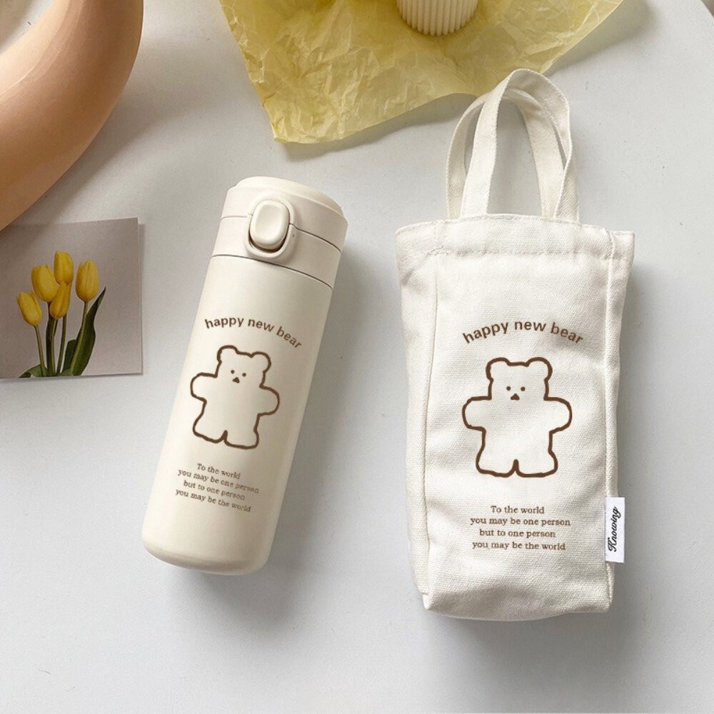 450ml小熊保溫杯+手提袋