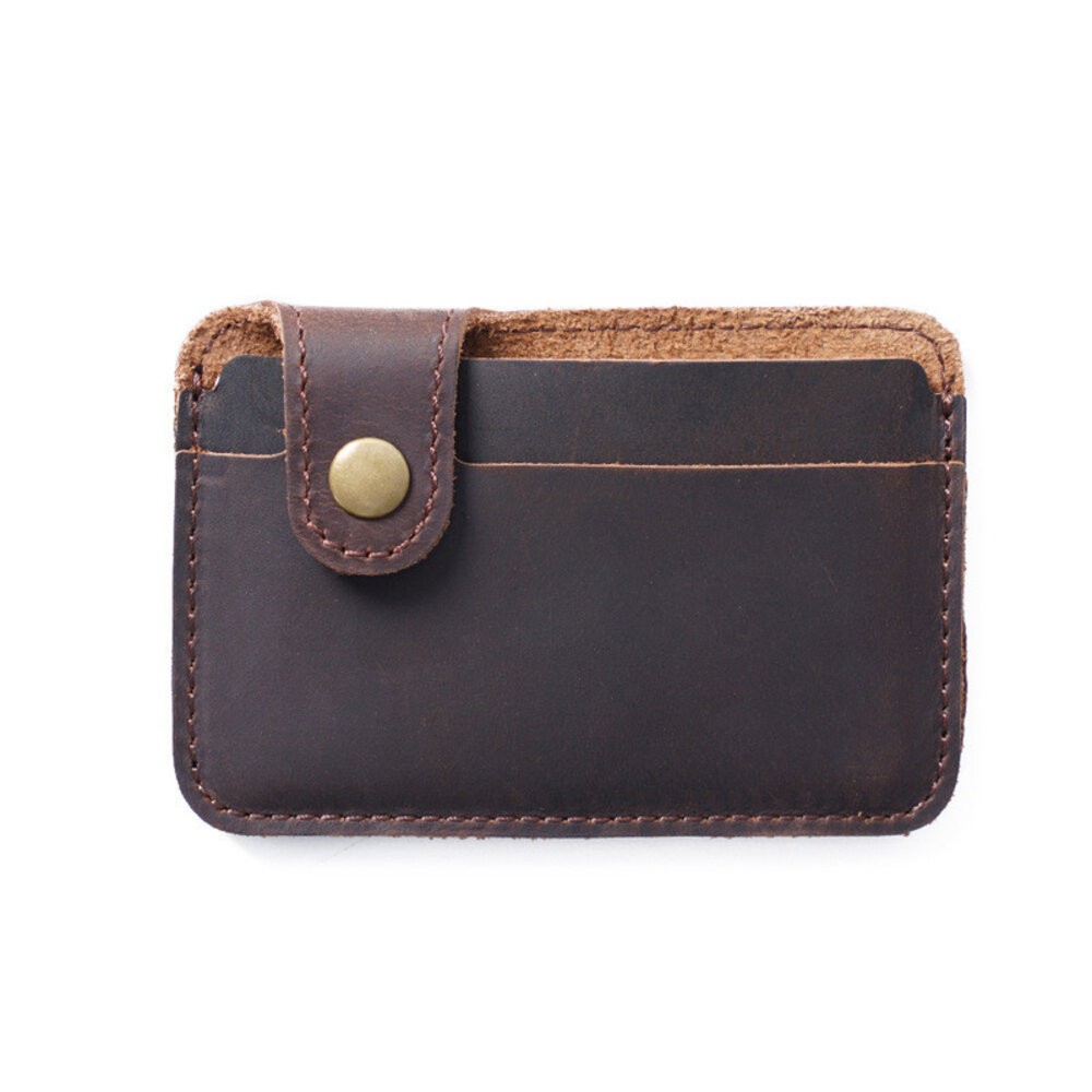 【實體店+發票】頭層牛皮瘋馬皮復古卡夾 卡包 小錢包 皮夾 禮物 收納 卡片夾 送禮-規格圖9