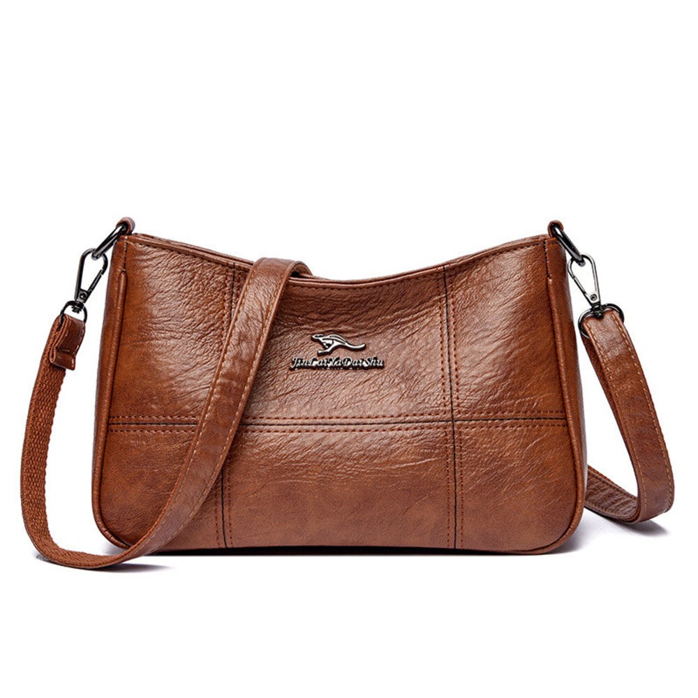 【實體店+發票】真皮流行羊皮小方包 女包 斜背包 肩背包 手提包 黑色 大容量 送禮-規格圖10