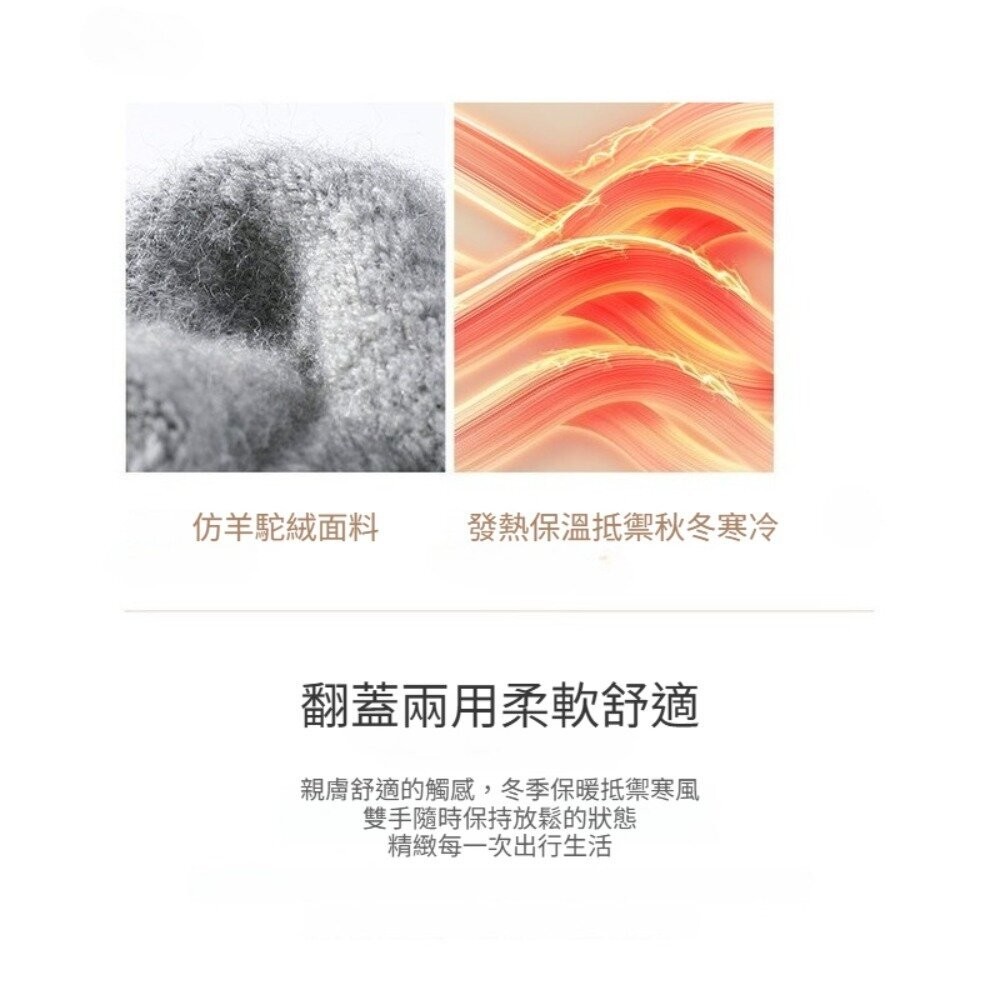 【實體店+發票】羊駝絨翻蓋兩用手套 保暖手套 防風 防寒 GOLOVEJOY 輕巧 送禮-細節圖7