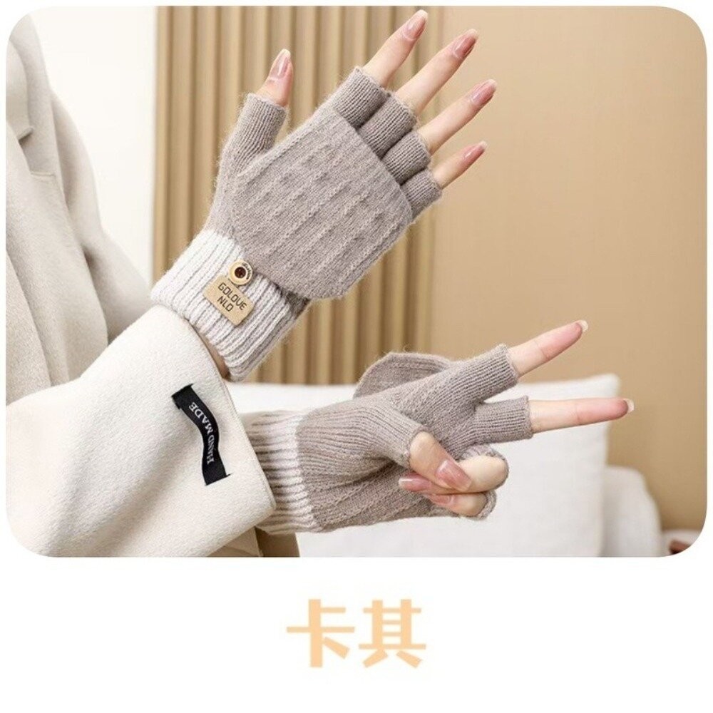 【台北士林*店面】羊駝絨翻蓋兩用手套 保暖手套 防風 防寒 GOLOVEJOY 輕巧 送禮-規格圖9