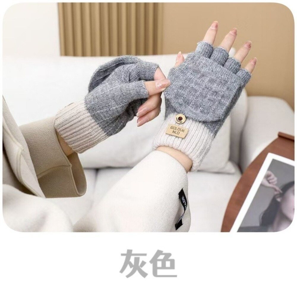 【台北士林*店面】羊駝絨翻蓋兩用手套 保暖手套 防風 防寒 GOLOVEJOY 輕巧 送禮-規格圖9