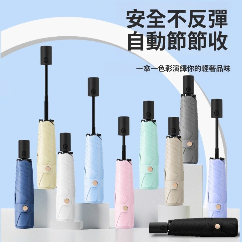 【實體店+發票】安全防回彈超輕自動傘 雨傘 防曬傘 摺疊傘 超輕羽毛傘 遮陽傘 晴雨傘 送禮-細節圖6