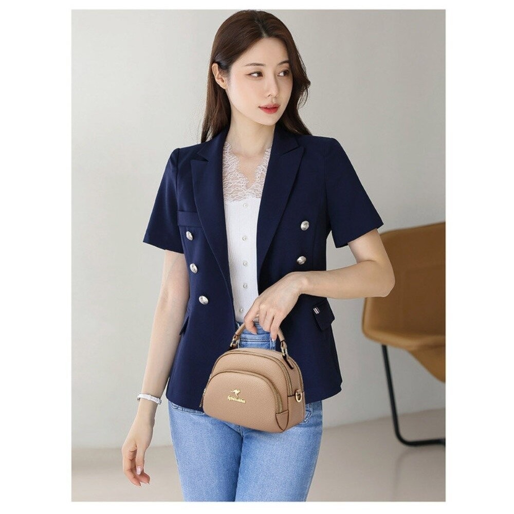 【實體店+發票】高雅真皮袋鼠蘋果包 油蠟皮革手提包 斜背包 小包 女包 優雅氣質背包 送禮-細節圖6