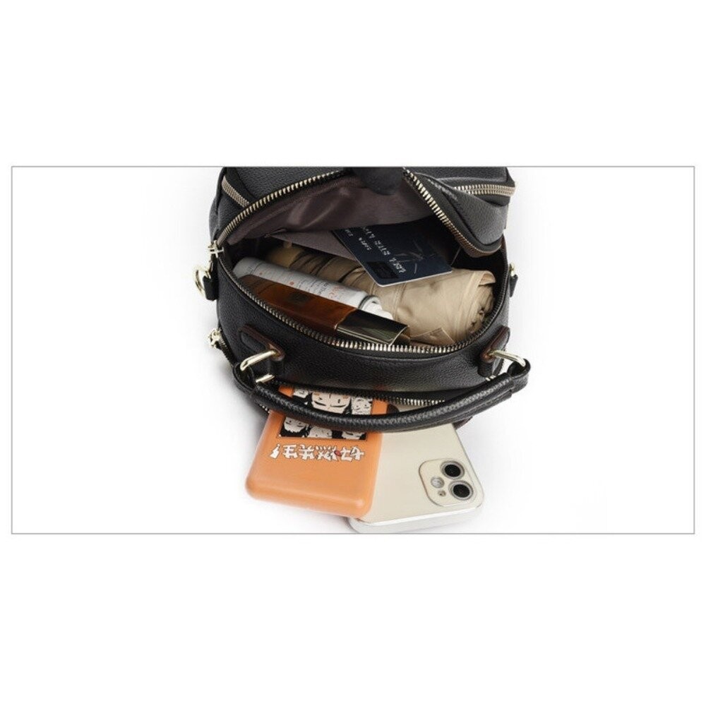 【實體店+發票】高雅真皮袋鼠蘋果包 油蠟皮革手提包 斜背包 小包 女包 優雅氣質背包 送禮-細節圖7