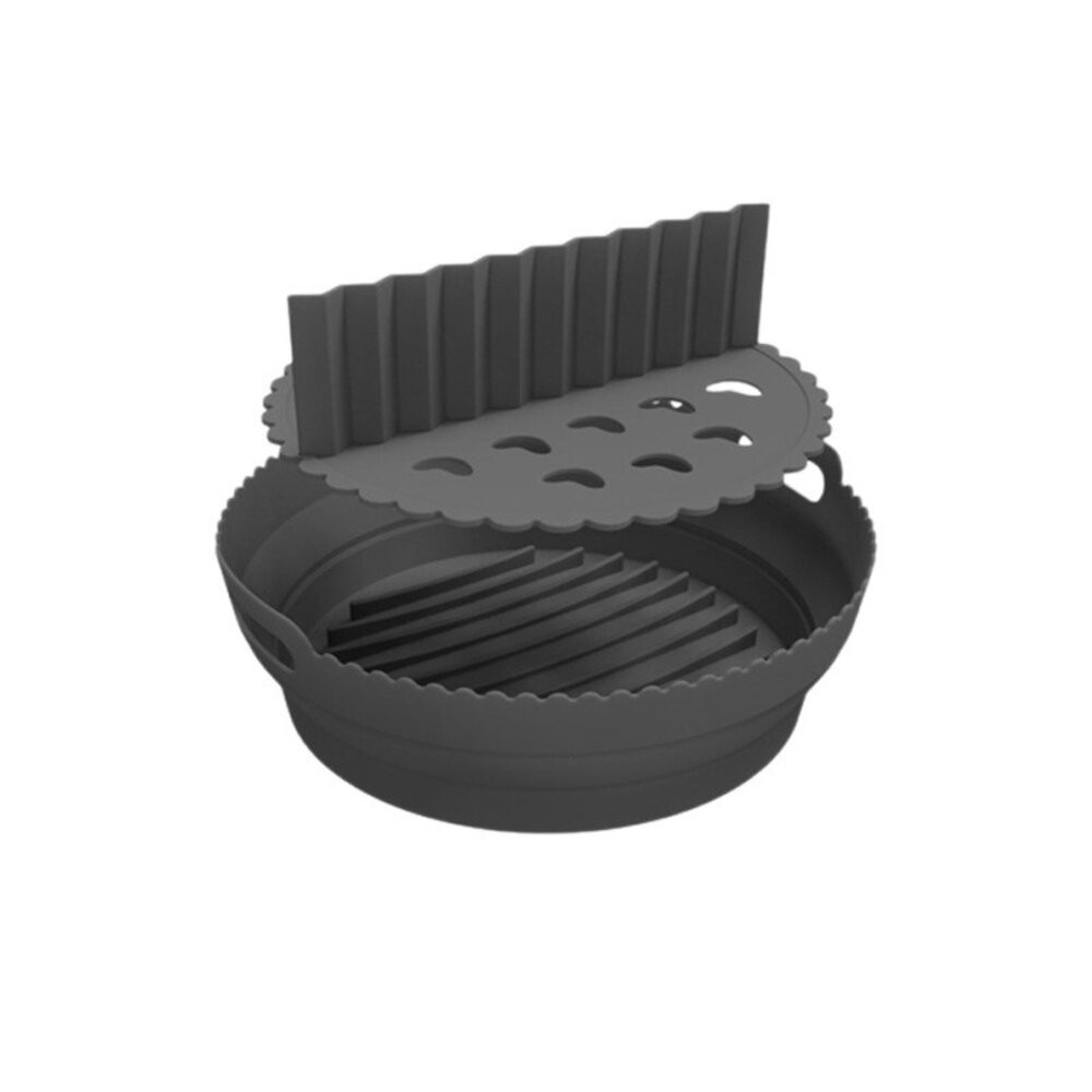 【實體店+發票】雙格分離式矽膠烤盤 矽膠空氣炸鍋烤盤 廚房用品 空氣炸鍋配件 炸鍋烤盤 可拆式烤盤 健康烹飪 少油料理-規格圖9