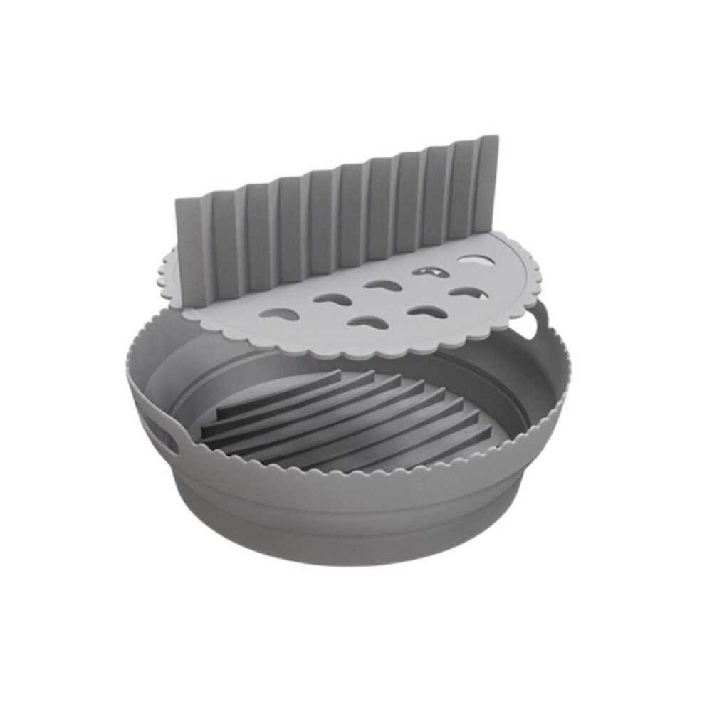 【實體店+發票】雙格分離式矽膠烤盤 矽膠空氣炸鍋烤盤 廚房用品 空氣炸鍋配件 炸鍋烤盤 可拆式烤盤 健康烹飪 少油料理-規格圖9