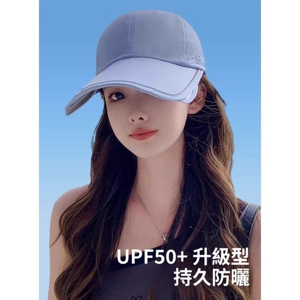 【台北士林*店面】伸縮擋光大帽檐遮陽帽 全臉防曬遮陽帽 戶外運動 防曬帽 夏季 遮陽帽 防曬 透氣 送禮-細節圖10