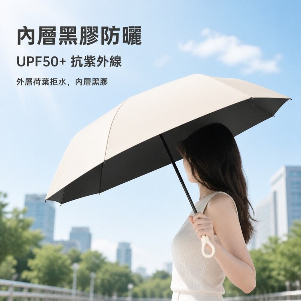 【台北士林*店面】五折迷你便攜扣環傘 升級雙骨傘架 晴雨兩用折疊傘 217g UPF50+ 防丟扣環 送禮-細節圖4