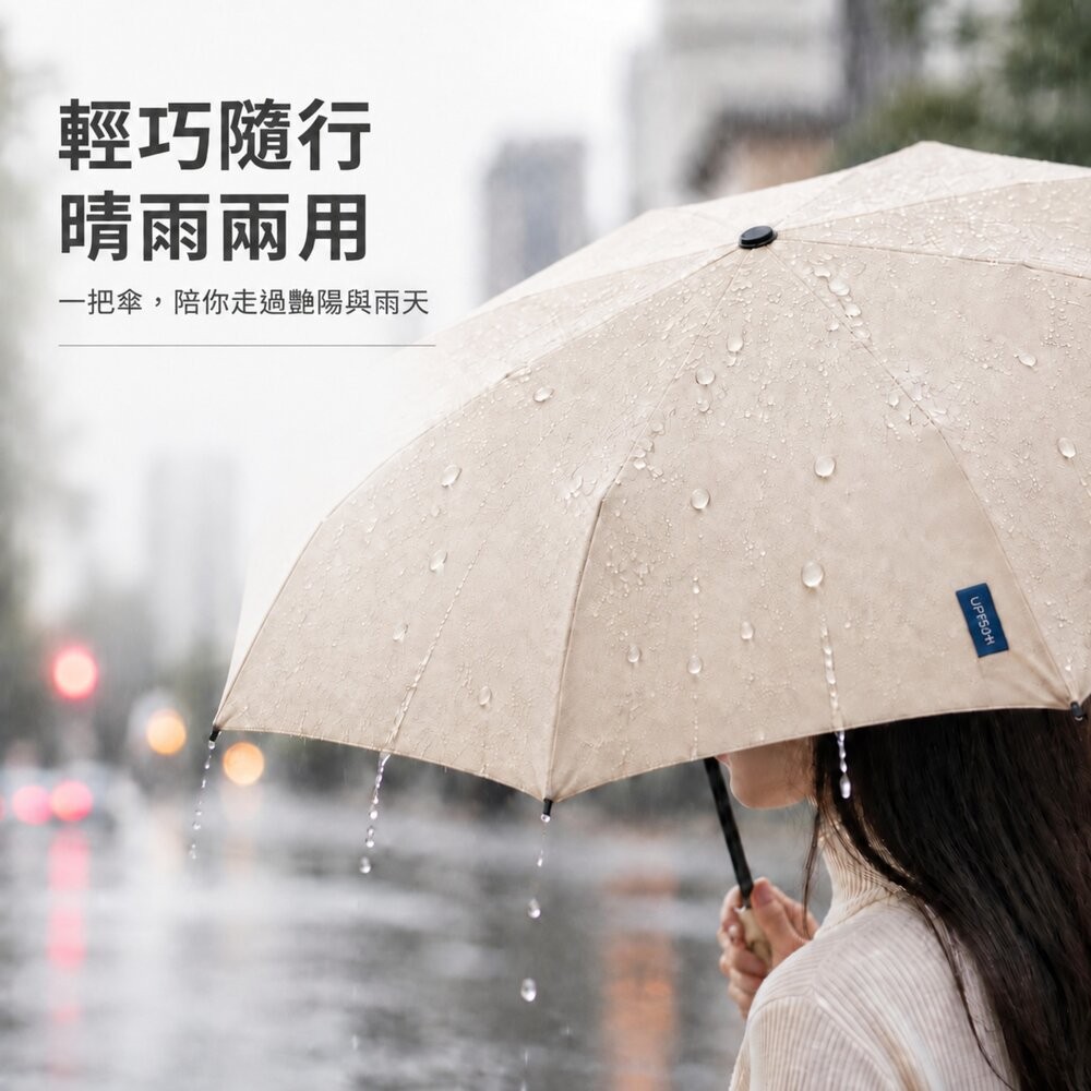 【台北士林*店面】五折迷你便攜扣環傘 升級雙骨傘架 晴雨兩用折疊傘 217g UPF50+ 防丟扣環 送禮-細節圖5