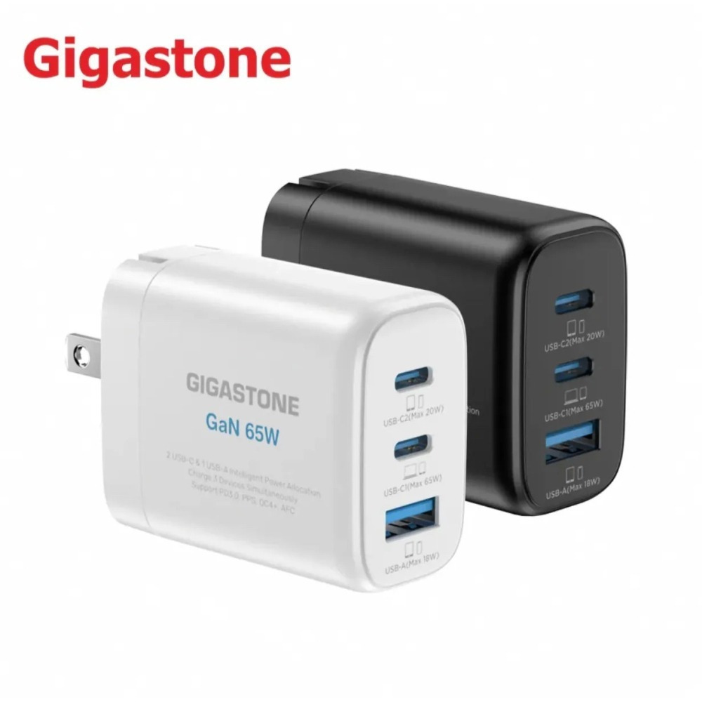 Gigastone 65W PD+QC 氮化鎵GaN Power Go 三孔快速充電器-細節圖2