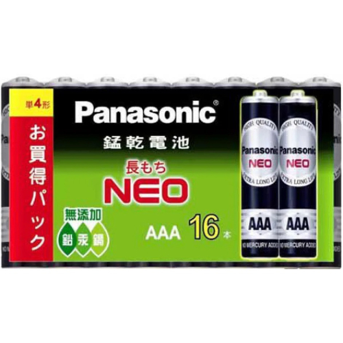 【Panasonic 國際牌】錳乾電池 4號 16 入促銷包裝