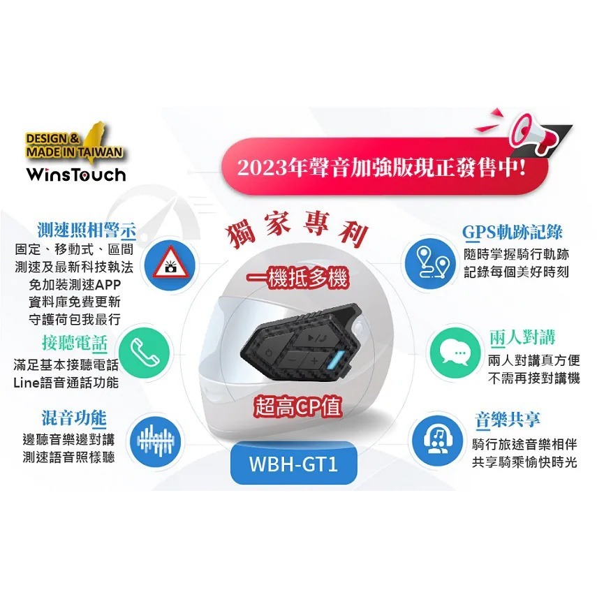 WinsTouch GPS 測速器藍牙耳機-細節圖2