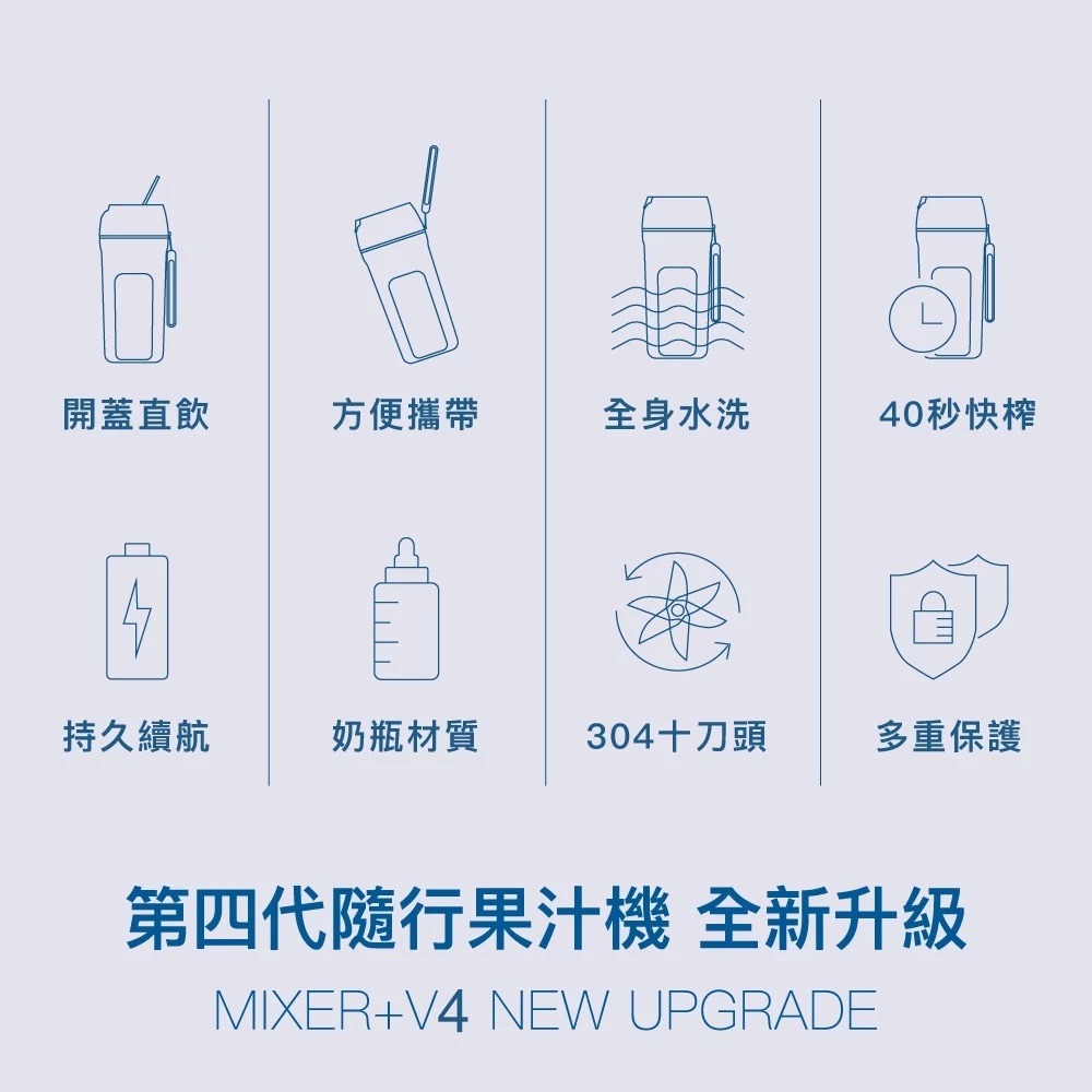《ZERO | 零式創作》MIXER⁺ V4 隨行果汁機-細節圖3