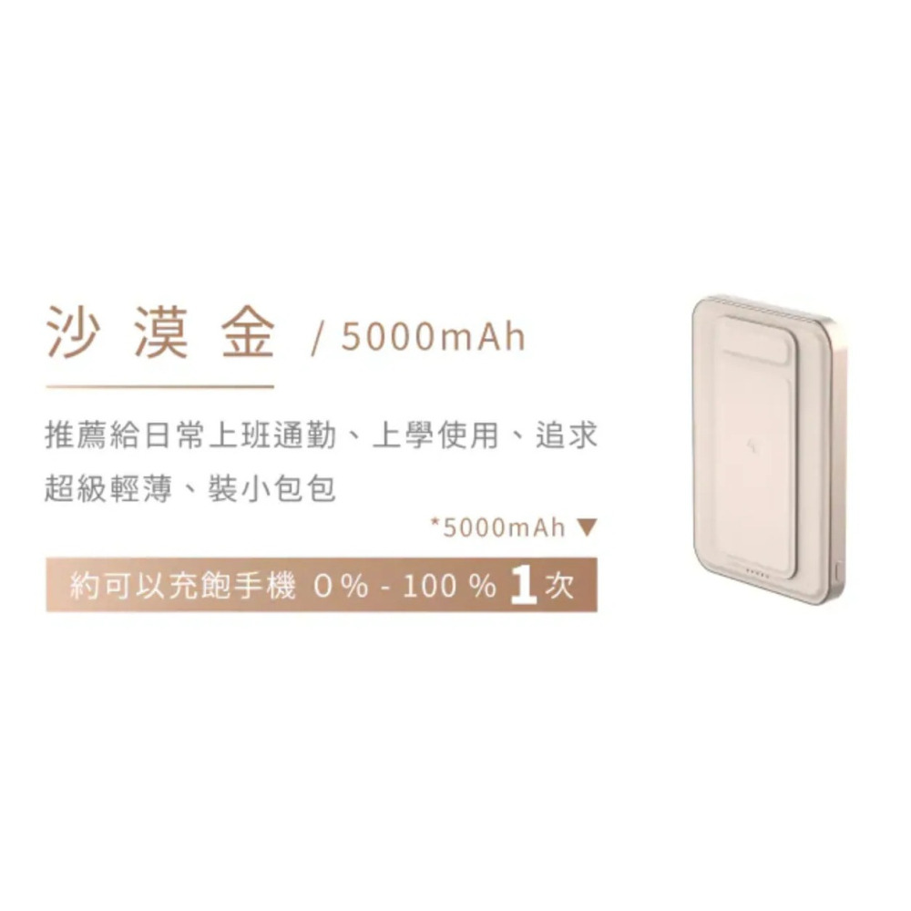 Allite LITE 超薄充 5000 mAh Qi2 磁吸支架行動電源（ 產品標示 Wh，可帶上飛機 ）-細節圖6