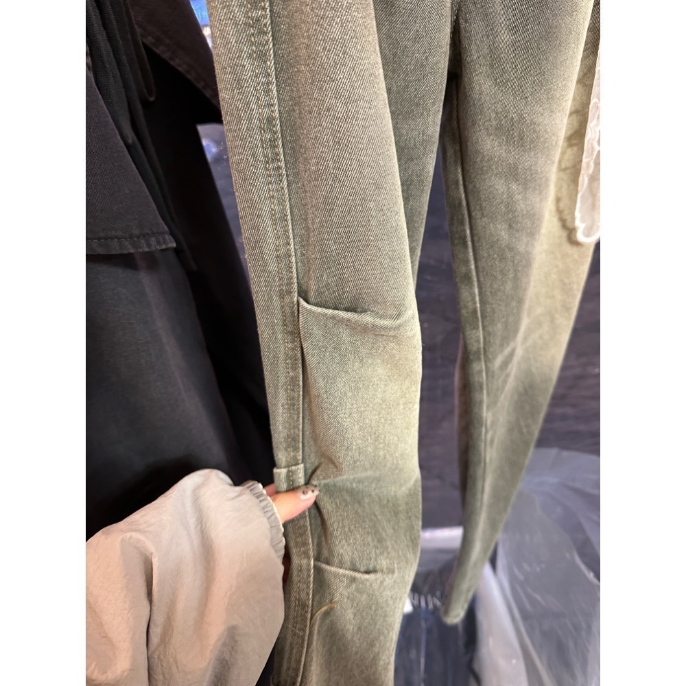 現貨｜FSY側抓皺復古刷舊牛仔褲-細節圖7