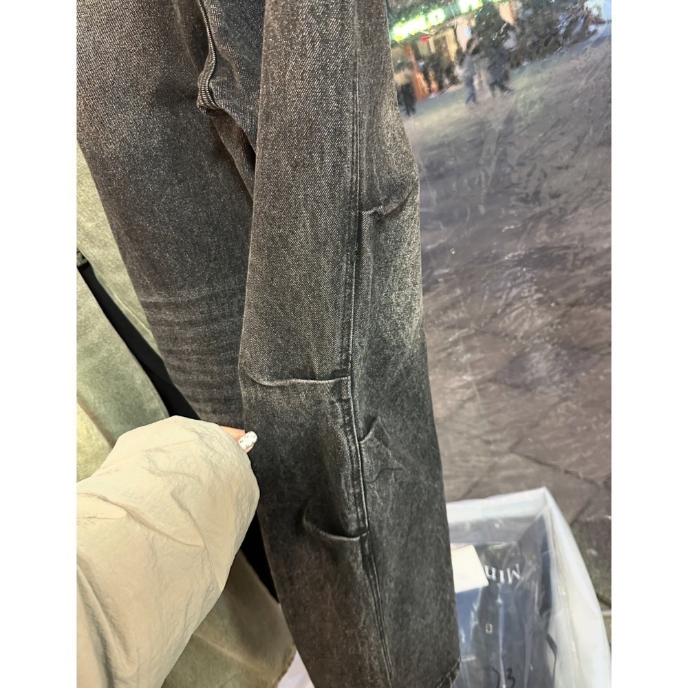 現貨｜FSY側抓皺復古刷舊牛仔褲-細節圖9