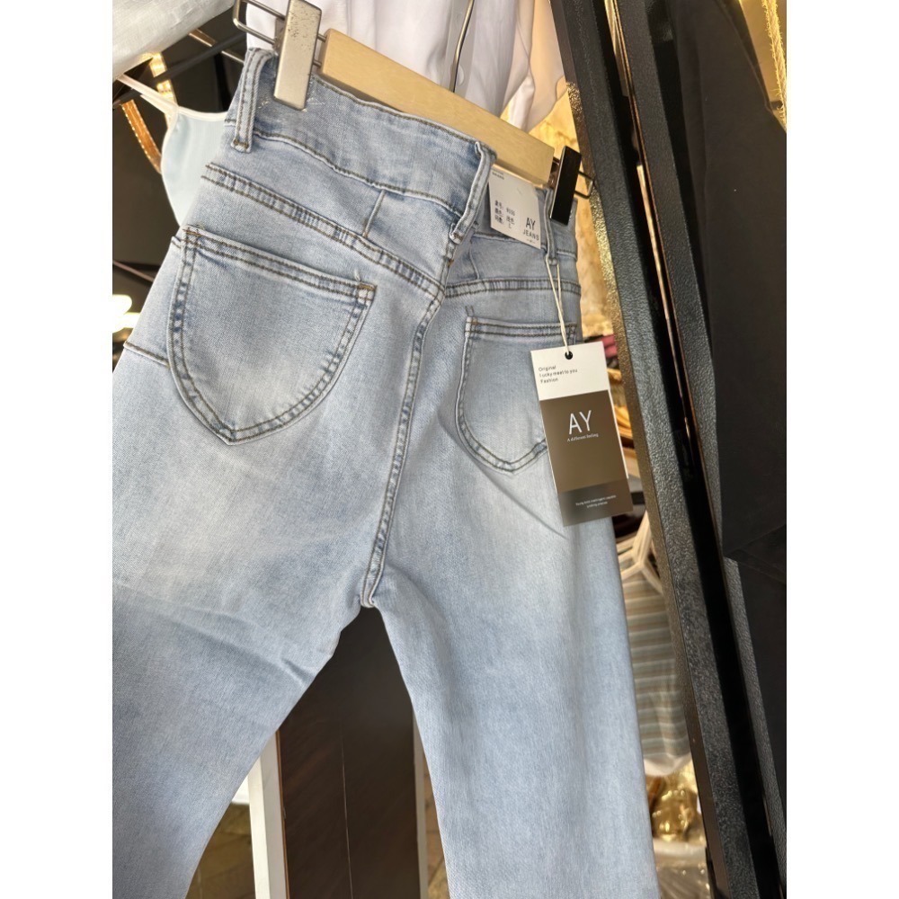 現貨｜韓系刷舊喇叭牛仔褲-細節圖2