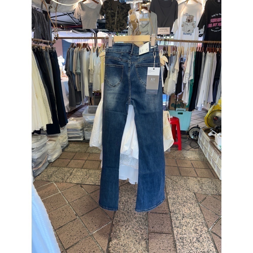 現貨｜韓系刷舊喇叭牛仔褲-細節圖5