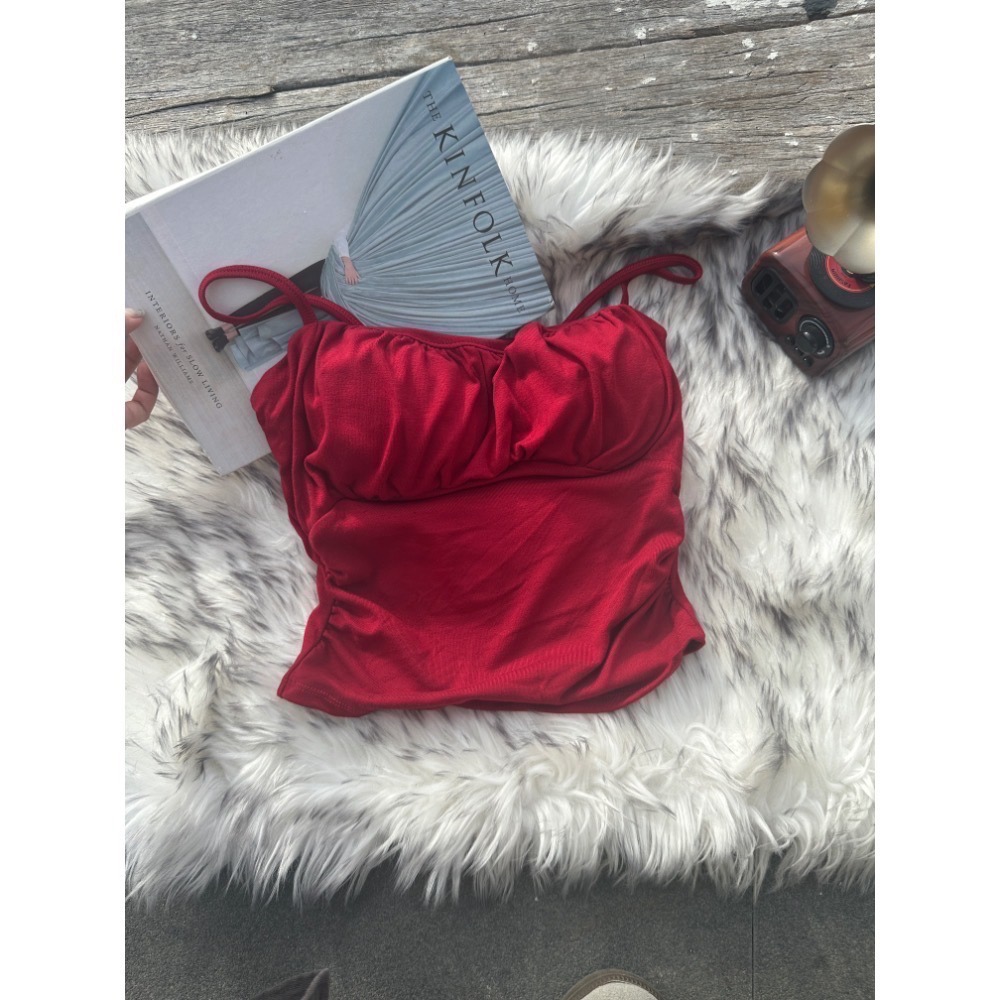 現貨｜性感皺摺吊帶小可愛背心bratop-細節圖4