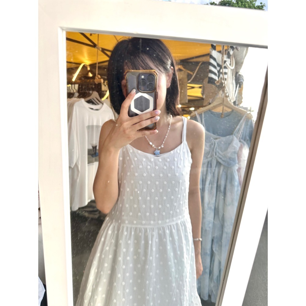 現貨｜立體圈吊帶洋裝細肩帶洋裝-細節圖3