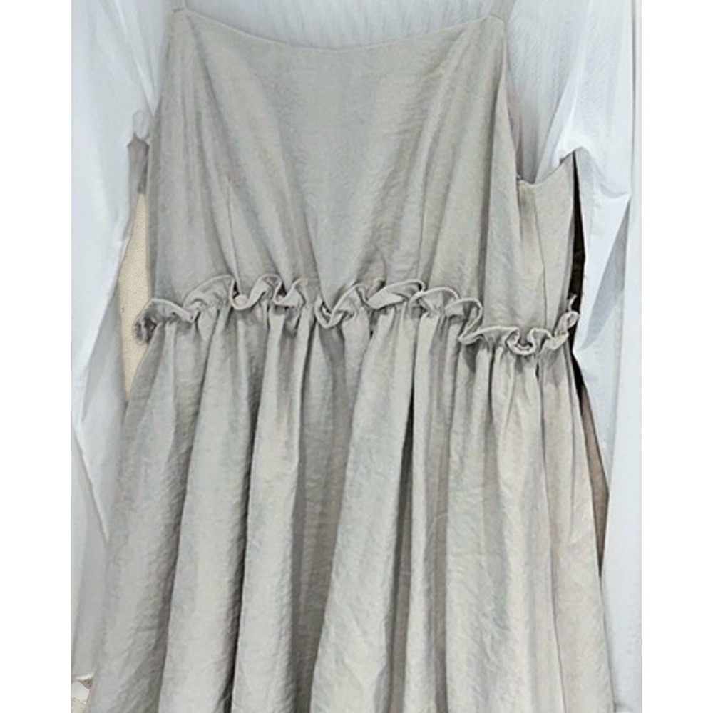 現貨｜ 泡泡雲朵兩件套 打底衣+短洋裝-細節圖2