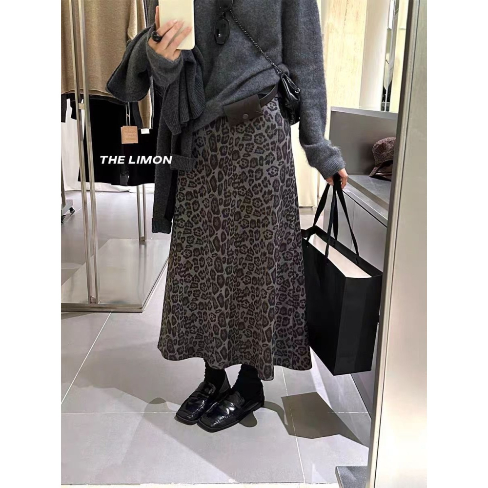 預購｜秋短款豹紋半裙長裙腰鬆緊251015-細節圖2