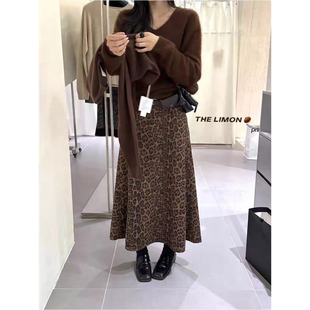 預購｜秋短款豹紋半裙長裙腰鬆緊251015-細節圖3