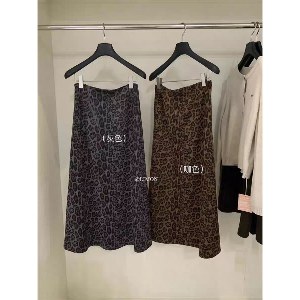 預購｜秋短款豹紋半裙長裙腰鬆緊251015-細節圖6