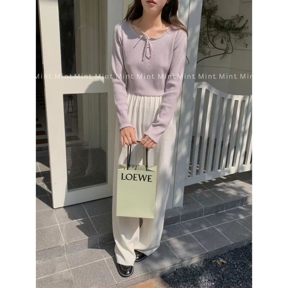 現貨｜mint坑條綁帶上衣1101-細節圖4