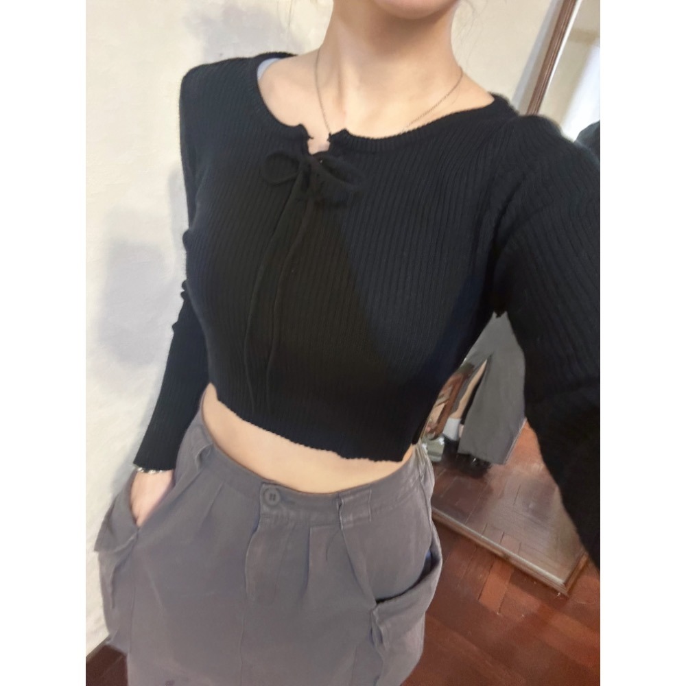 現貨｜mint坑條綁帶上衣1101-細節圖6