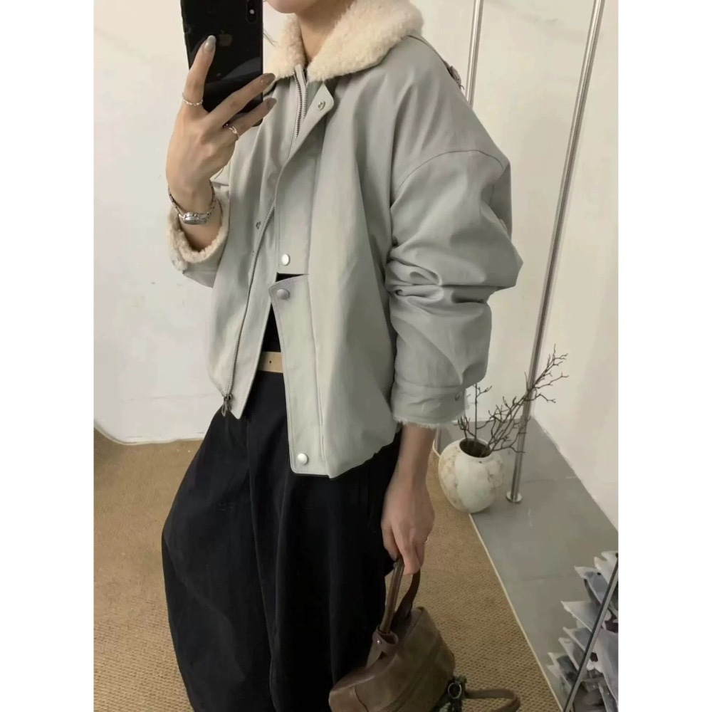 現貨｜內刷毛翻領外套衣1101-細節圖3