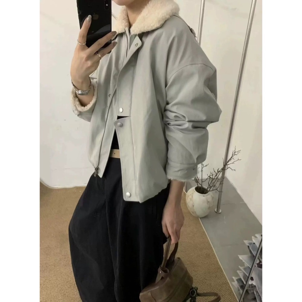 現貨｜內刷毛翻領外套衣1101-細節圖3