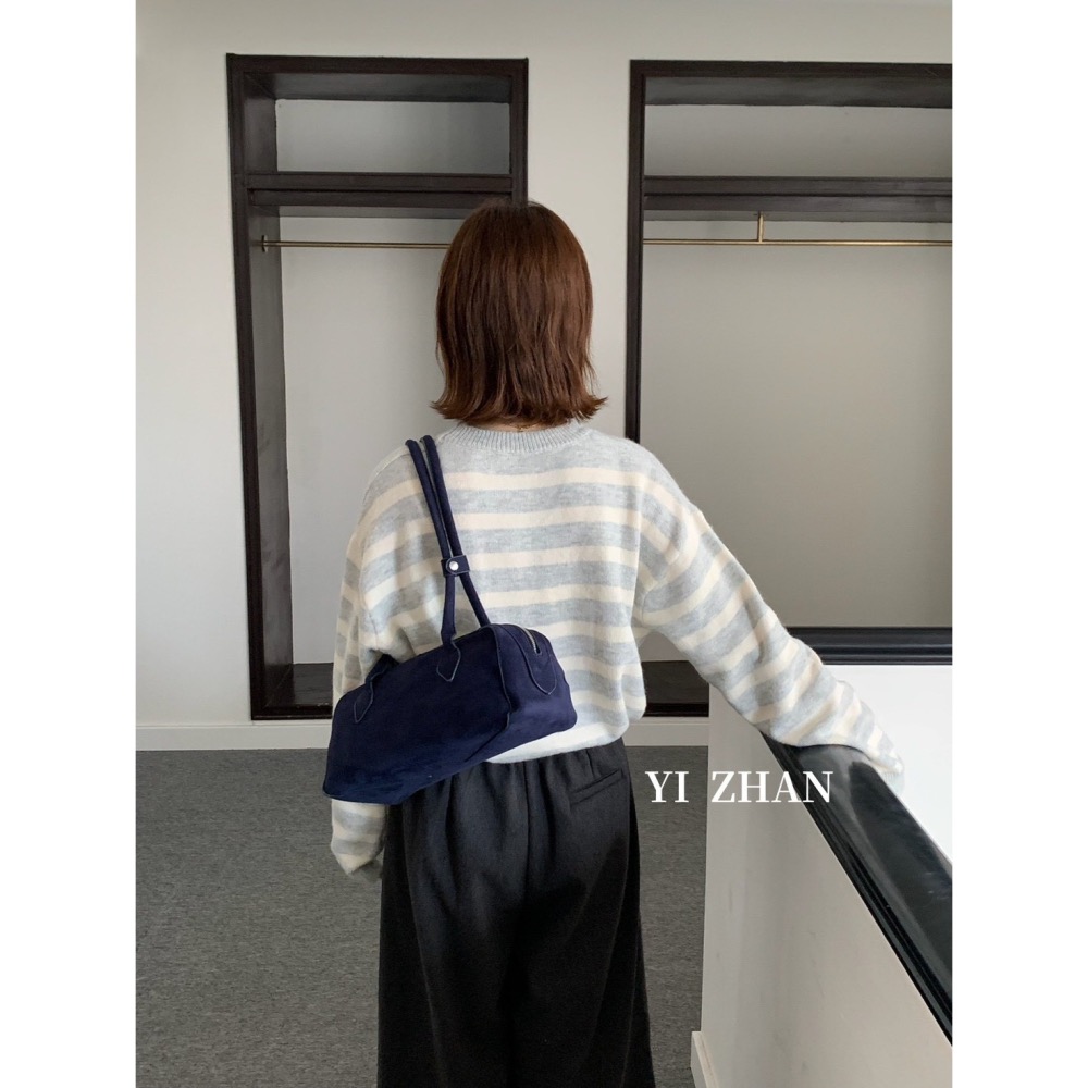 現貨｜ 下擺抽繩條紋上衣1101-細節圖8