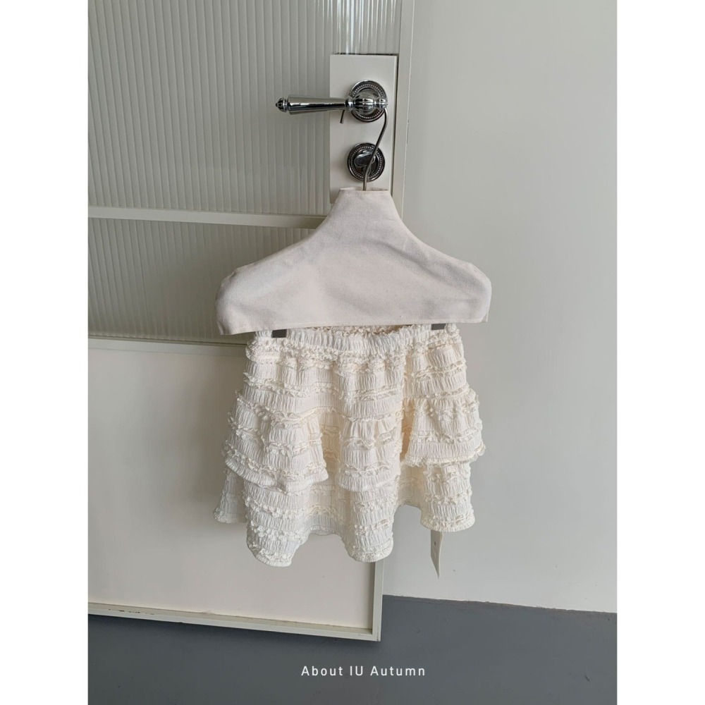 現貨｜ 甜美緹花料鬆緊蛋糕裙1107-細節圖5