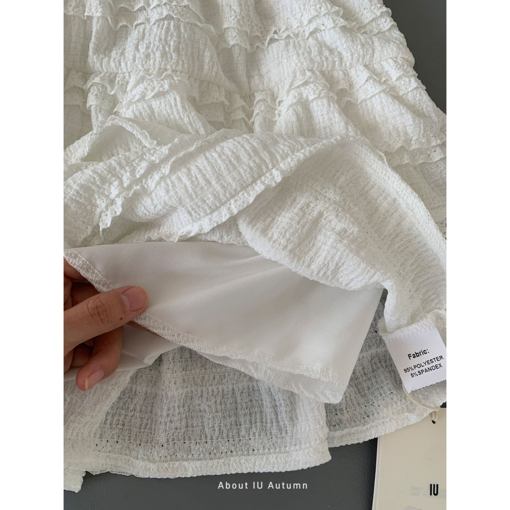 現貨｜ 甜美緹花料鬆緊蛋糕裙1107-細節圖6