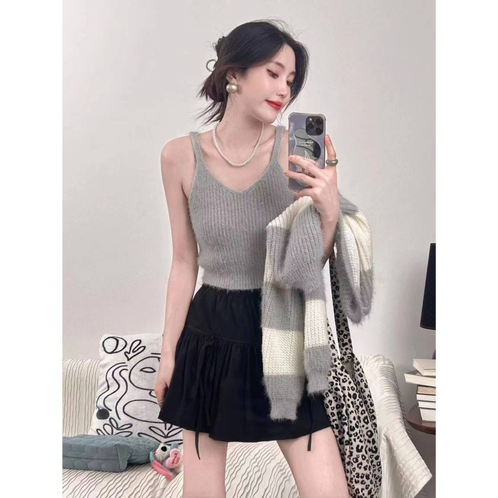 現貨｜水貂毛罩衫兩件套1107-細節圖2