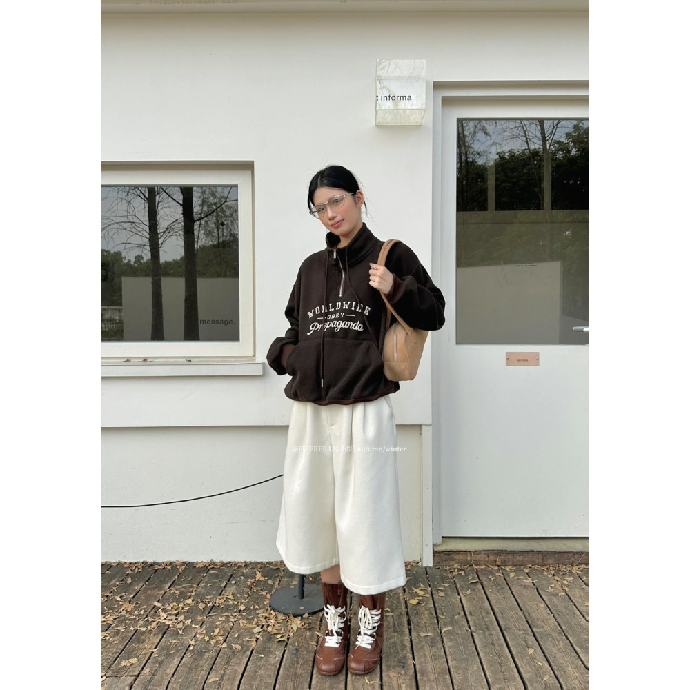 現貨｜立領銀狐絨大學T1107-細節圖2