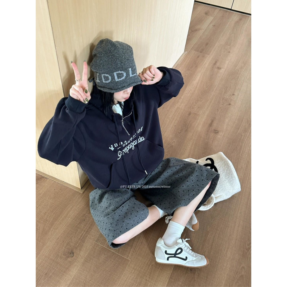 現貨｜立領銀狐絨大學T1107-細節圖5