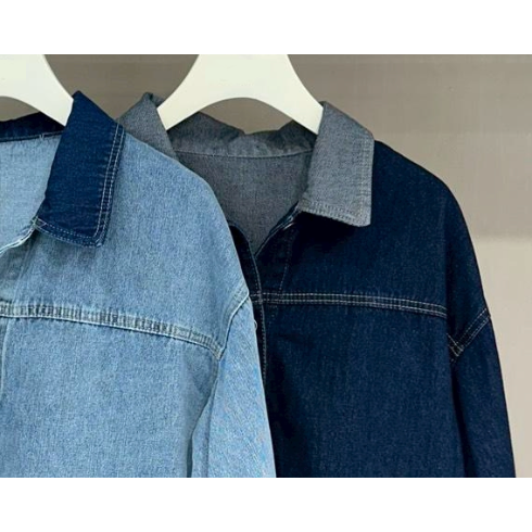 預購｜ 撞色牛仔外套1107-細節圖2