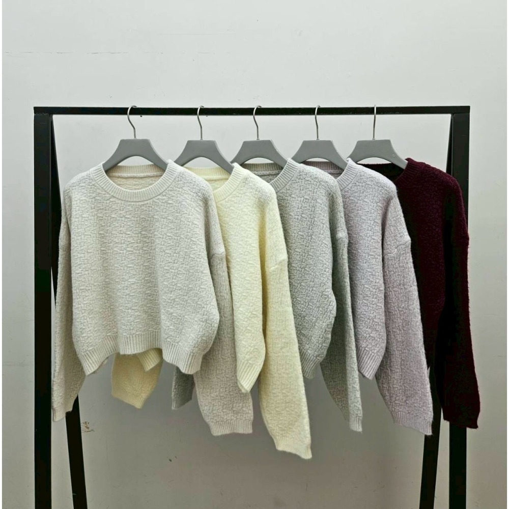 現貨｜ 圓領紋理感毛衣251113-細節圖3