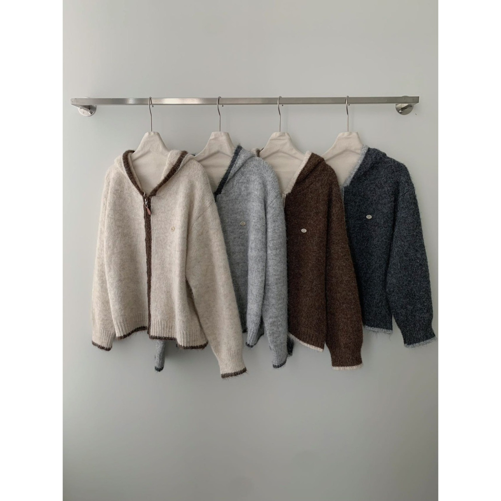 現貨｜ 小標連帽針織外套-細節圖9