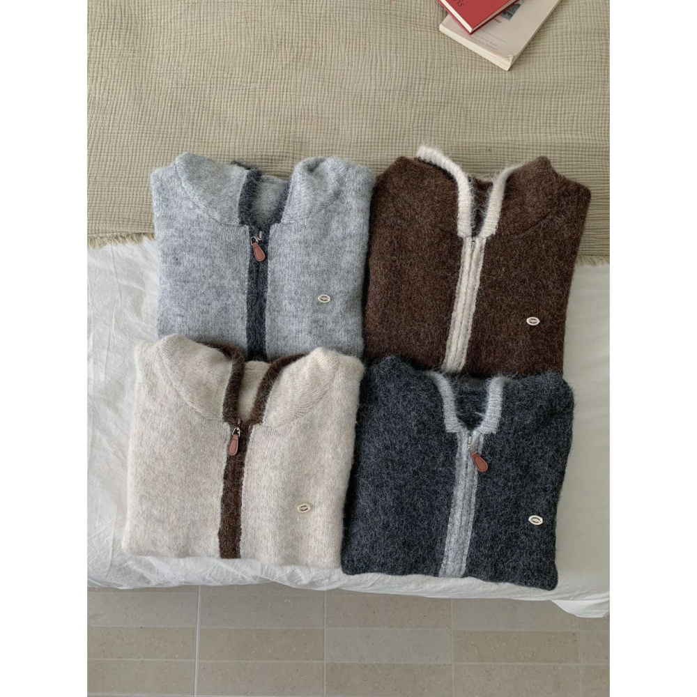 現貨｜ 小標連帽針織外套-細節圖10