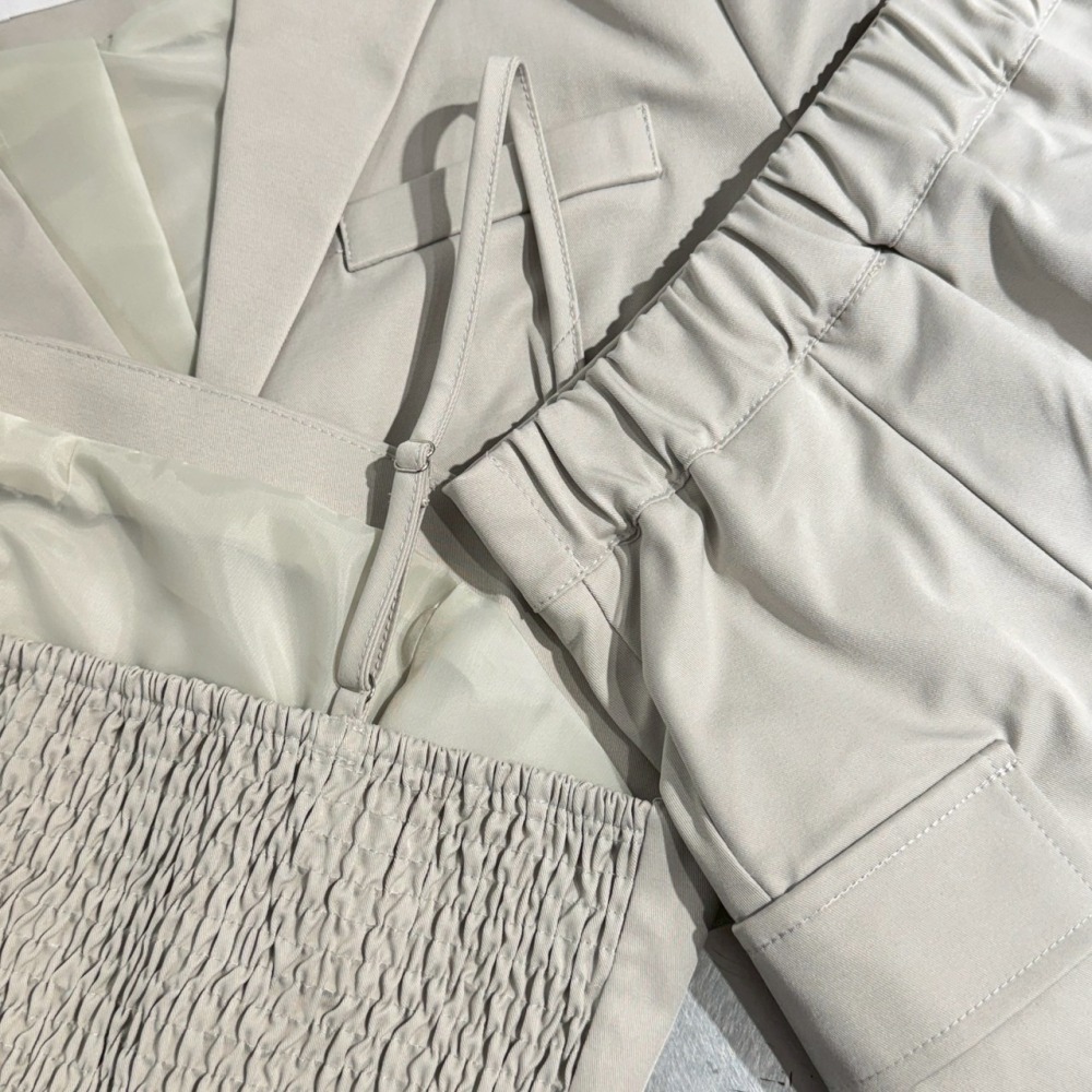 預購｜ 韓系西料質感3件套裝-細節圖5