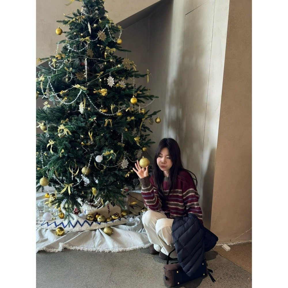 現貨｜圓領條紋撞色毛衣-細節圖3