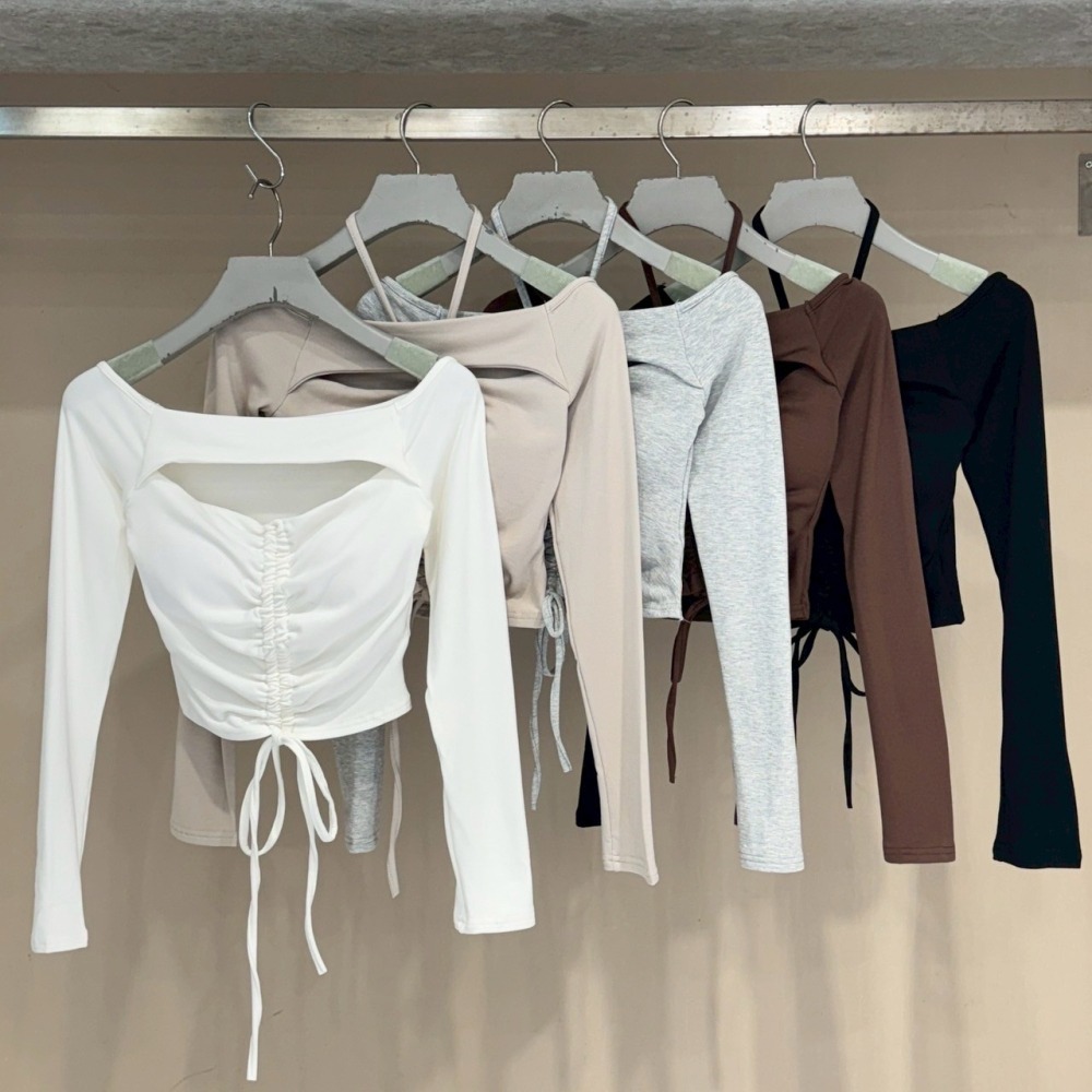 預購｜ 磨毛造型上衣 *有胸墊-細節圖4