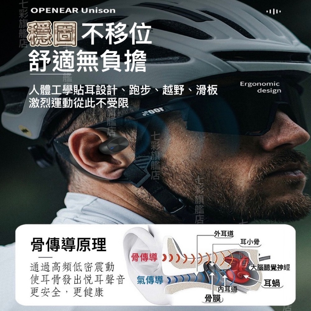TWS藍芽耳機 真無線藍牙耳機 不入耳 氣傳導藍芽耳機 耳掛式 運動藍芽耳機 藍芽5.0 立體聲 超長續航 蘋果安卓通用-細節圖4