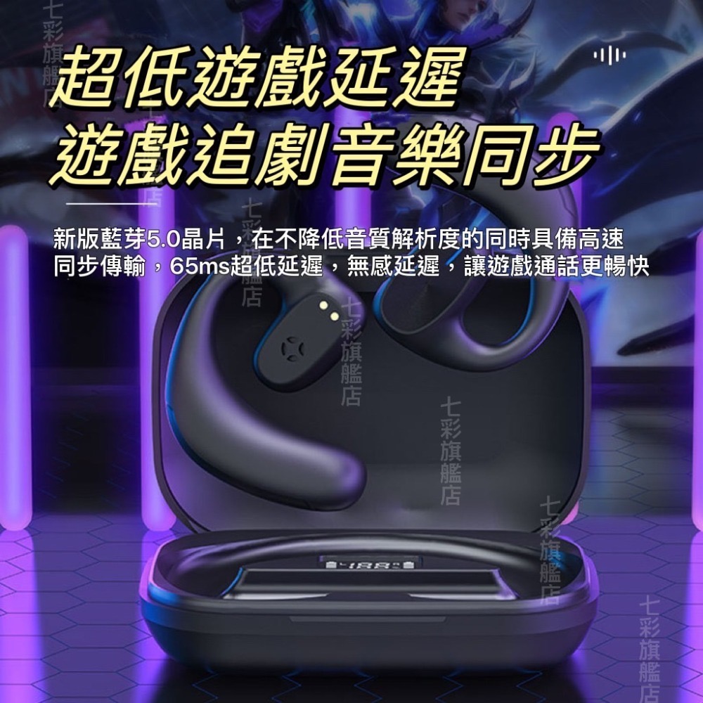 TWS藍芽耳機 真無線藍牙耳機 不入耳 氣傳導藍芽耳機 耳掛式 運動藍芽耳機 藍芽5.0 立體聲 超長續航 蘋果安卓通用-細節圖10